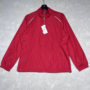 Core 365 by North End Jacket Women Large Red Lightweight Windbreaker Jacket NWT